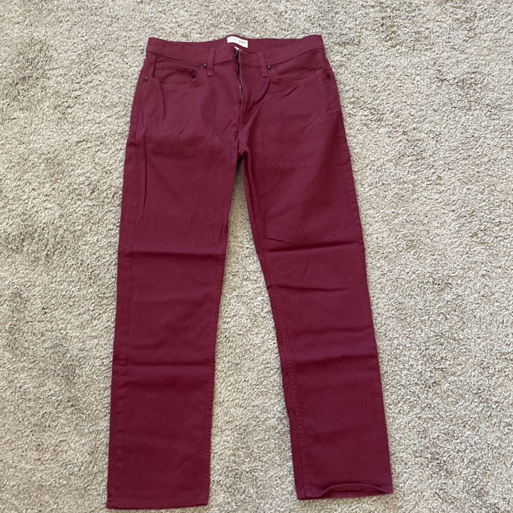 Crosby & Howard 32 X 30 burgundy pants.